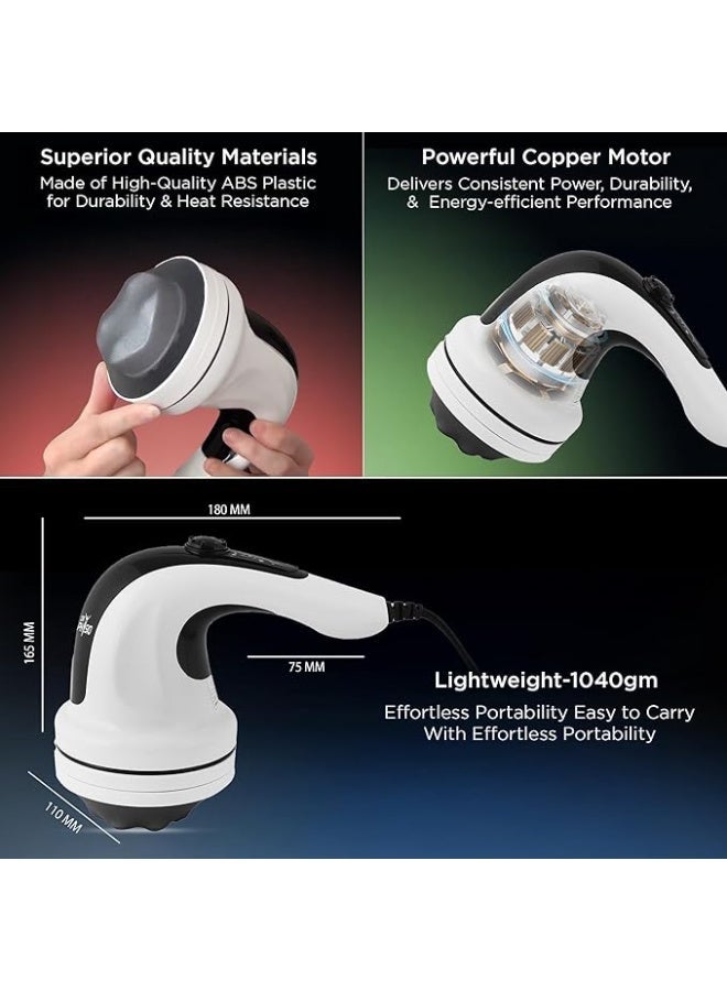 Dr Physio USA Electric Body Massager 1033 for Pain Relief of Back, Leg & Foot, White - Image 3